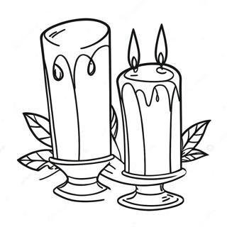 Charmante Schabbatkerzen Ausmalbild 79927-21991