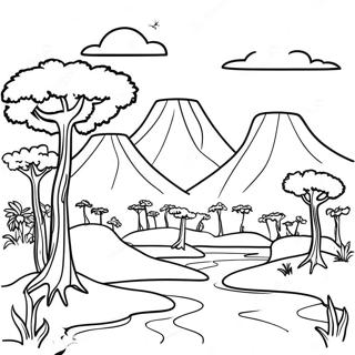 Schone Afrikanische Landschaften Ausmalbild 80134 22149