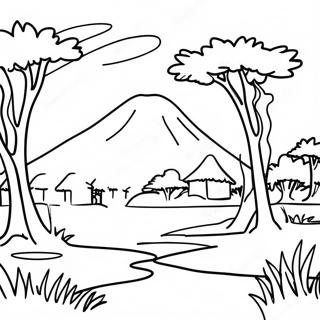 Schone Afrikanische Landschaften Ausmalbild 80134 22150