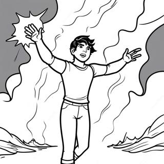 Percy Jackson Mit Blitz Ausmalbild 80182 22180