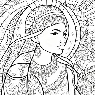 Buntes Chicano Wandbild Ausmalbild 80339-22306