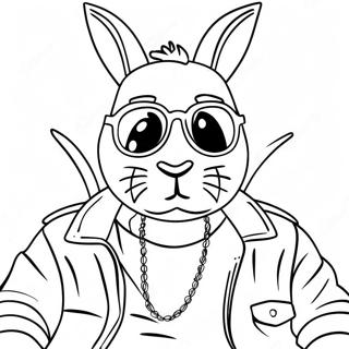 Bad Bunny Ausmalbild 80413-22353