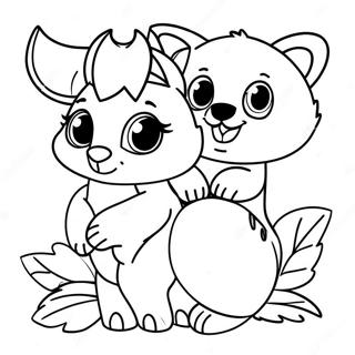 Niedliche Baby Waldtiere Ausmalbild 80569-22490