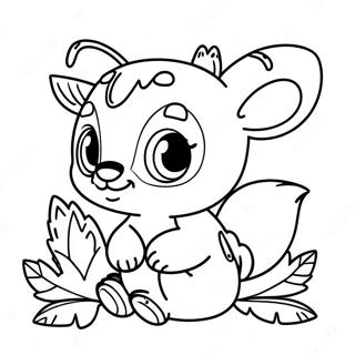 Niedliche Baby Waldtiere Ausmalbild 80569-22492