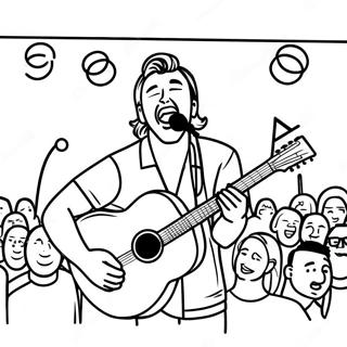 Morgan Wallen Singend Auf Der Buhne Ausmalbild 80746-22620