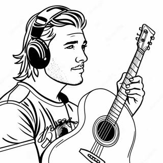 Morgan Wallen Mit Gitarre Ausmalbild 80747-22624