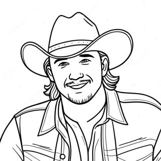 Morgan Wallen Im Cowboyhut Ausmalbild 80748-22628