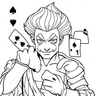 Hisoka Mit Spielkarten Ausmalbild 81109 22912