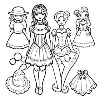 Fantasy Papierpuppen Ausmalbild 81520-23227