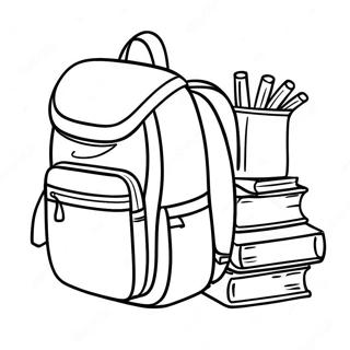 Bunter Rucksack Und Bucher Ausmalbild 81569-23260