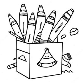 Verspielte Buntstiftbox Ausmalbild 81571-23267