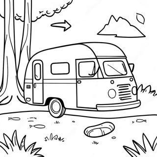Bunter Camper In Der Natur Ausmalbild 82009-23604