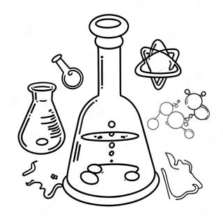 Spassiges Chemielabor Ausmalbild 82085-23658