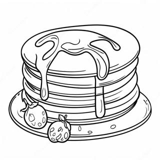 Stapel Goldener Pfannkuchen Ausmalbild 82137 23701