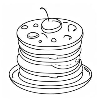 Stapel Goldener Pfannkuchen Ausmalbild 82137 23704