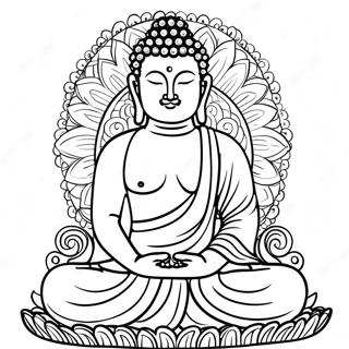 Friedlicher Buddha Ausmalbild 82213-23785