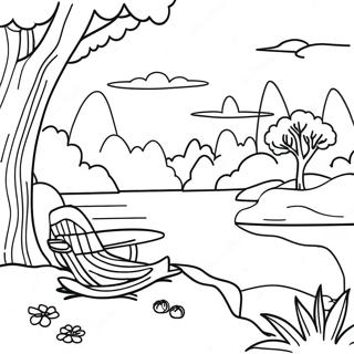 Ruhige Naturszene Ausmalbild 82216-23799