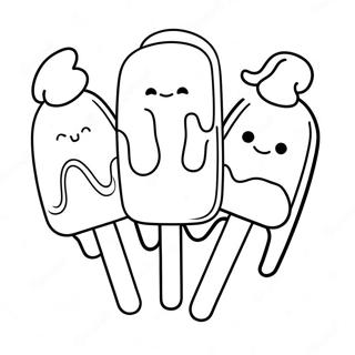 Buntes Eis Am Stiel Ausmalbild Ausmalbilder