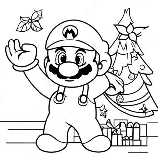 Mario Schmuckt Den Weihnachtsbaum Ausmalbild 82753 24210