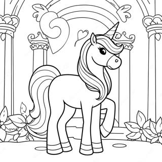 Majestatische Einhorn Prinzessin In Einem Schloss Ausmalbild 82883 24311