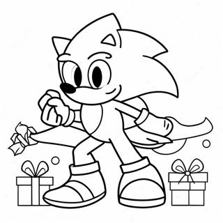 Sonic Weihnachts Ausmalbild 83010-24402