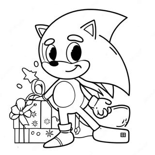 Sonic Weihnachts Ausmalbild 83010-24403