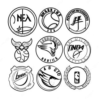 Bunte Nba Team Logos Ausmalbild 83037-24425