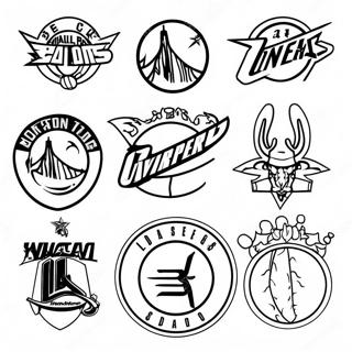 Bunte Nba Team Logos Ausmalbild 83037-24427