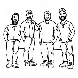 Dude Perfect Team In Aktion Ausmalbild 83164-24528