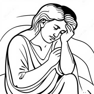 Traurige Figur In Schatten Ausmalbild 83369 24689