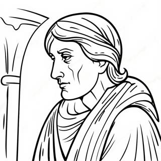 Traurige Figur In Schatten Ausmalbild 83369 24692