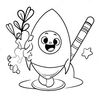 Niedliches Buntstift Charakter Ausmalbild 83626 24898