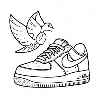 Bunte Air Force 1 Schuhe Ausmalbild 83728-24976
