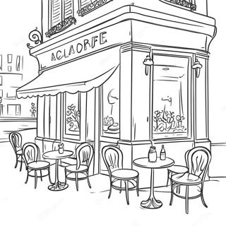 Pariser Cafe Szene Ausmalbild 83781-25020