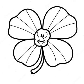 Niedliche Vierblattrige Kleeblatt Ausmalbild 83883-25100