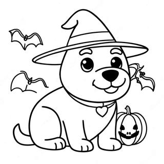 Halloween Hund Ausmalbilder