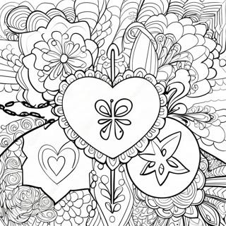 Herzliche Glaubenssymbole Ausmalbild 84217-25362