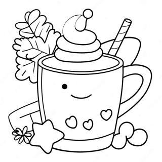 Festliche Heisse Schokolade Mit Marshmallows Ausmalbild 84367-25473