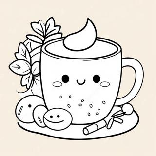 Festliche Heisse Schokolade Mit Marshmallows Ausmalbild 84367-25474