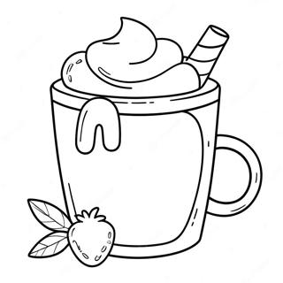 Charmante Heisse Schokolade Mit Schlagsahne Ausmalbild 84369-25481