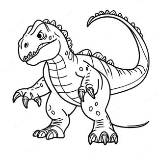 Indominus Rex Brullend Ausmalbild 84600 25655