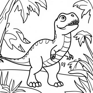 Indominus Rex Im Dschungel Ausmalbild 84601-25657