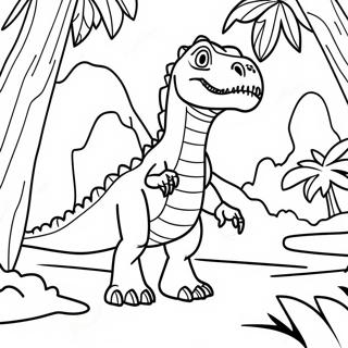 Indominus Rex Im Dschungel Ausmalbild 84601-25658