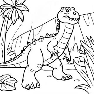 Indominus Rex Im Dschungel Ausmalbild 84601-25660