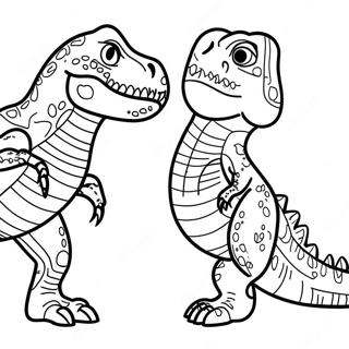 Indominus Rex Gegen T Rex Ausmalbild 84602-25662