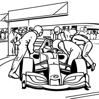 Aufregender F1 Boxenstopp Ausmalbild 84650-25694