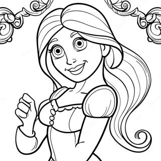 Verwirrte Prinzessin Rapunzel Ausmalbild 8476-1726