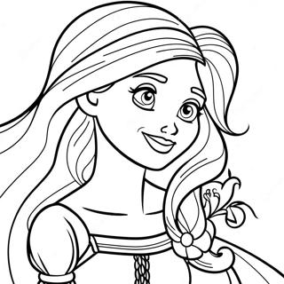 Verwirrte Prinzessin Rapunzel Ausmalbild 8476-1727