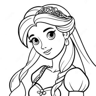 Verwirrte Prinzessin Rapunzel Ausmalbild 8476-1728