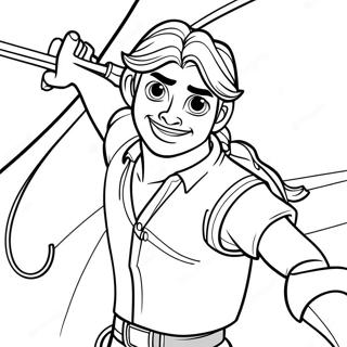 Verwirrter Flynn Rider In Aktion Ausmalbild 8477-1754